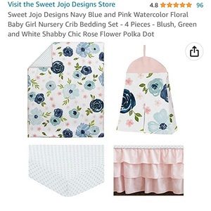 Sweet JoJo Designs nursery bedding set like new!